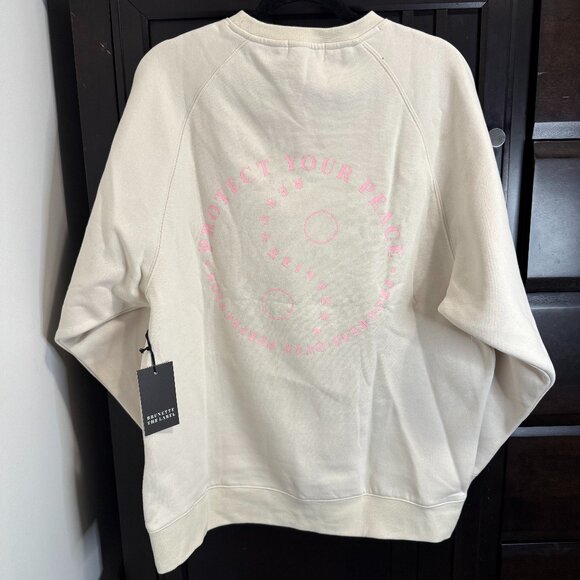 Brunette The Label "Protect Your Peace" Crew Sweater | NWT - Picture 2 of 5